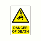 CL7550DD - 75 x 50mm Danger Of Death Colour PP Label