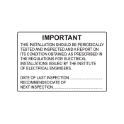 CL7550IID - 75 x 50mm Inspect Installation Colour Polypropylene Label