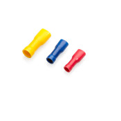 YF66FIVR - Yellow Fully Insulated Female Push-On to fit 6.3mm Tab, Pack of 100