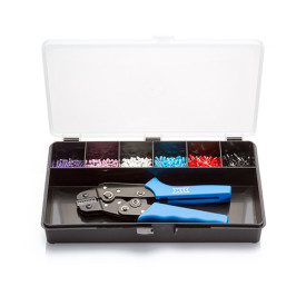 KIT-CEF01F - Cord End Ferrule Kit, Crimp Tool and Assorted French Terminals