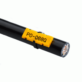 PO068Q-Y-REEL - ProMark Punched Yellow Cable Marker, 25m reel