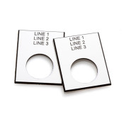 EL4535VAR - 45 x 35mm Push Button Engraved Laminate Label with Custom Text, 1 Label