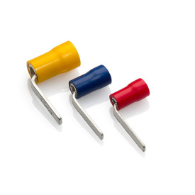 YB18R/A - Yellow Right Angled Blade Terminal 18mm Blade, Pack of 100