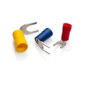 RS32N/RA - Red Right Angled Spade Terminal (Narrow) to fit 3mm Stud, Pack of 100