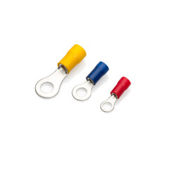 YR84 - Yellow Ring Terminal to fit 8mm Stud, Pack of 100