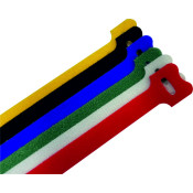 HL130 BLACK - 130mm x 12.5mm Black Hook & Loop Cable Tie, Pack of 100