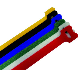 HL200 RED - 200mm x 12.5mm Red Hook & Loop Cable Tie, Pack of 100