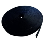 HL ROLL 16 BLACK - 16mm Hook & Loop, 25m roll, Black