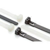 HFCR300H-NAT-C - 300 x 7.6mm Releasable Natural Cable Tie - Pack of 100