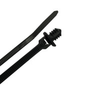 HFC210-FIR-BLK-C - 210 x 4.8mm Black Nylon Fir-Tree Mountable Cable Tie, Pack of 100