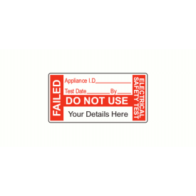 SL3819PATF - 38 x 19mm PAT Failed Polypropylene Label - Select Quantity From Dropdown
