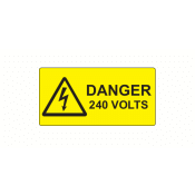 SL5025D240 - 50 x 25mm Danger 240 Volts Polypropylene Label