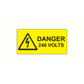 SL5025D240 - 50 x 25mm Danger 240 Volts Polypropylene Label