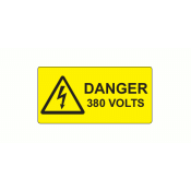 SL5025D380 - 50 x 25mm Danger 380 Volts Polypropylene Label