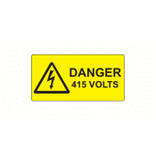 SL5025D415 - 50 x 25mm Danger 415 Volts Polypropylene Label