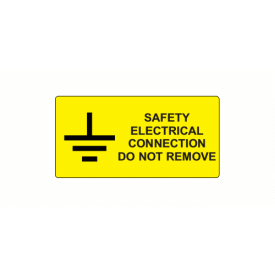 SL5025SEC - 50 x 25mm Safety Electrical Connection Polypropylene Label