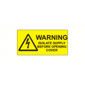 SL5025WIS - 50 x 25mm Warning Isolate Supply Polypropylene Label