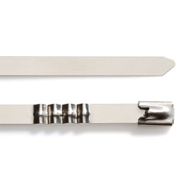 SSTZ3316H - 260 x 7.9mm Heavy Duty Stainless Steel Spring Cable Tie, Pack of 100