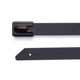 SSTC3316H* - 260 x 7.9mm Heavy Duty Nylon Coated Stainless Steel Cable Tie, Pack of 100