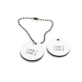 EL30VTVAR - 30mm Valve Tag Laser Laminate Label with Custom Text, 1 Label