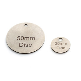 EL50SSVTVAR - 50mm Valve Tag Laser Engraved Stainless Steel with Custom Text, 1 Tag