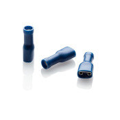 BF66FIVR - Blue Fully Insulated Female Push-On for 6.3mm Tab, Pack of 100