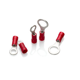 RR32 - Red Ring Terminal to fit 3mm Stud, Pack of 100