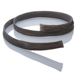 SUP10-CMGRY - 10mm Grey Braided Cable Sheathing, 100m Roll