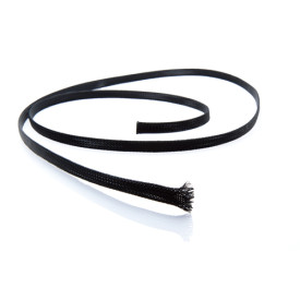 SUP6-10MBLK - 6mm Black Braided Cable Sheathing, 10m Roll