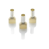 TCEF1014G-C - 10mm Twin Cord End Ferrule, Ivory, Pack of 100