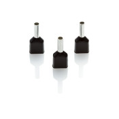 TCEF1508F-C - 1.5mm Twin Cord End Ferrule, Black, Pack of 100