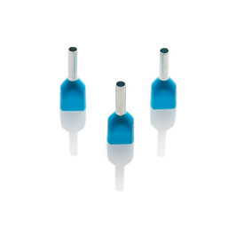 TCEF7508D-C - 0.75mm Twin Cord End Ferrule, Blue, Pack of 100