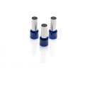 50mm Long Cord End Ferrule, Blue French Type, Pack of 100