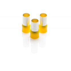 70mm Cord End Ferrule, Yellow French Type, Pack of 100