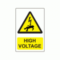 75 x 50mm Danger High Voltage Colour PP Label