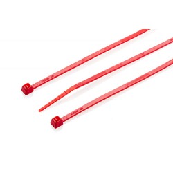 200mm x 2.5mm Red Cable Tie, Pack of 100