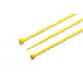 100mm x 2.5mm Yellow Cable Tie, Pack of 100