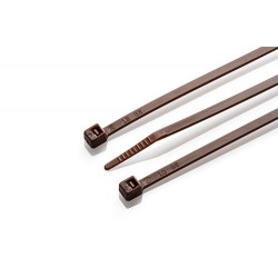 140mm x 3.6mm Brown Cable Tie, Pack of 100