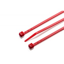 140mm x 3.6mm Red Cable Tie, Pack of 100