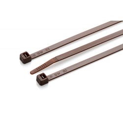 200mm x 4.8mm Brown Cable Tie, Pack of 100