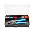 Cord End Ferrule Kit 1F, Crimp Tool and Assorted French Terminals