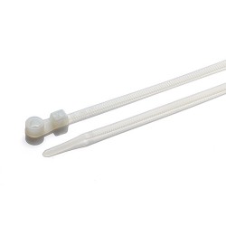 305 x 7.6mm Natural Screw Mount Cable Tie, Pack of 100