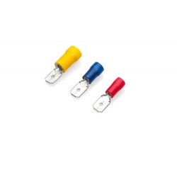 Yellow Male Tab Connector 6.3mm, Pack of 100