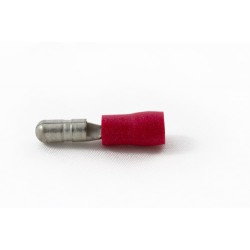 Red Male Bullet Connector 4mm, Pack of 100