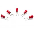 Red Spade Terminal to fit 4mm Stud, Pack of 100