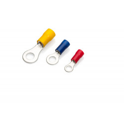 Yellow Ring Terminal to fit 6mm Stud, Pack of 100