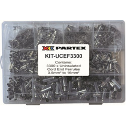 KIT-UCEF3300 - Uninsulated Ferrule Kit, from 0.5mm² to 16mm², 3 or More Kits