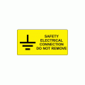 50 x 25mm Safety Electrical Connection Polypropylene Label