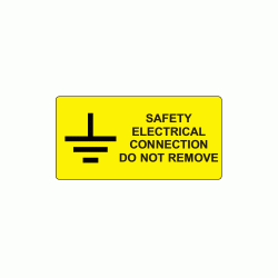 50 x 25mm Safety Electrical Connection Polypropylene Label