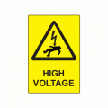 75 x 50mm Danger High Voltage Polypropylene Label